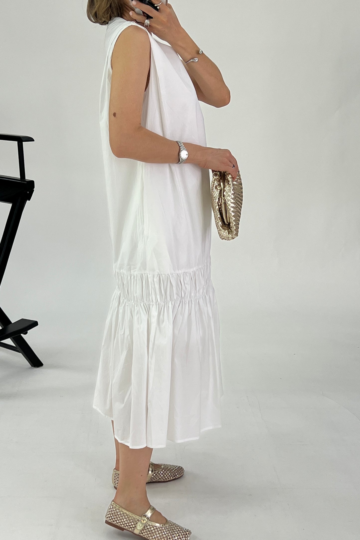 VESTIDO BAJO CON FRUNCIDO