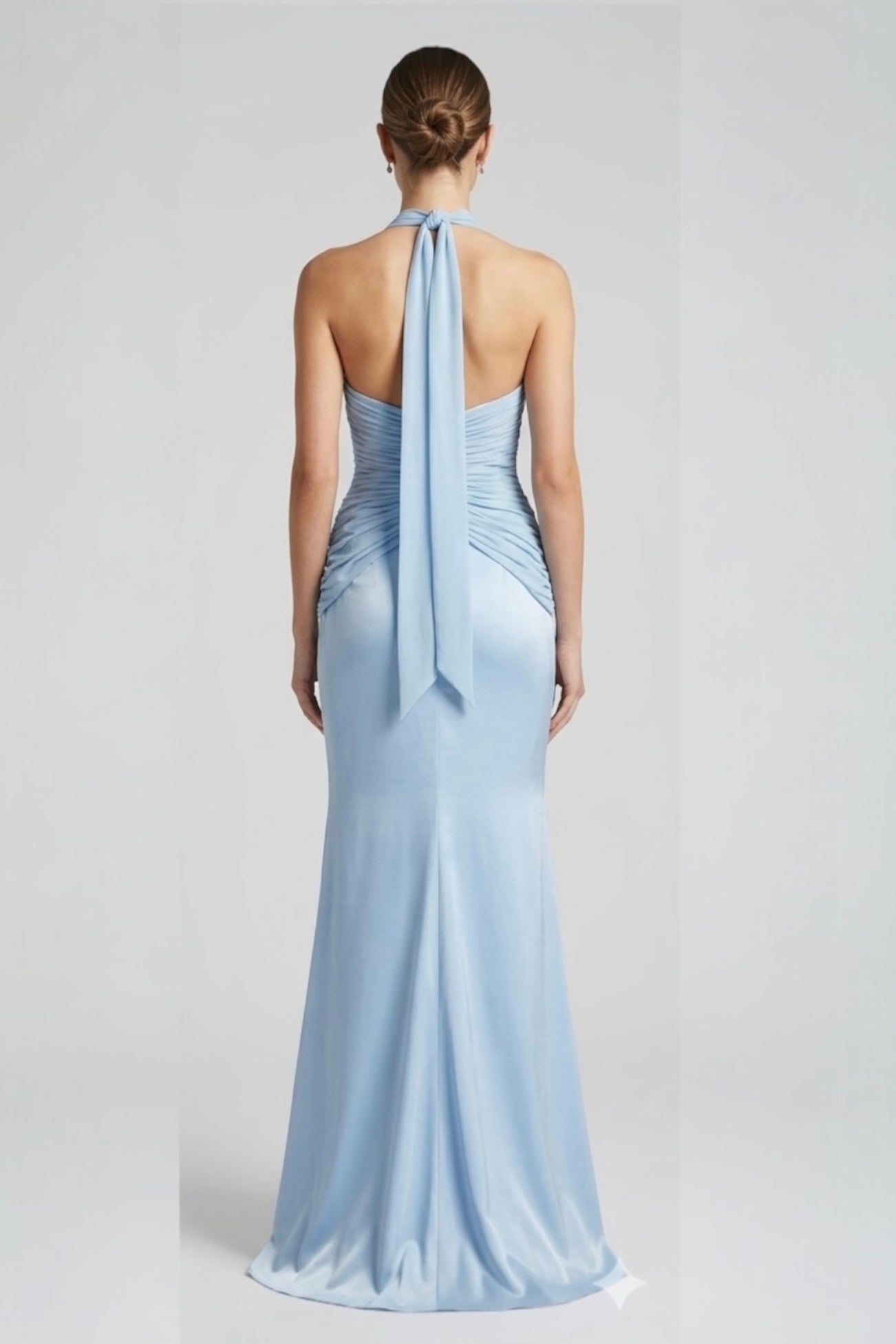 VESTIDO SATIN & PLISADO