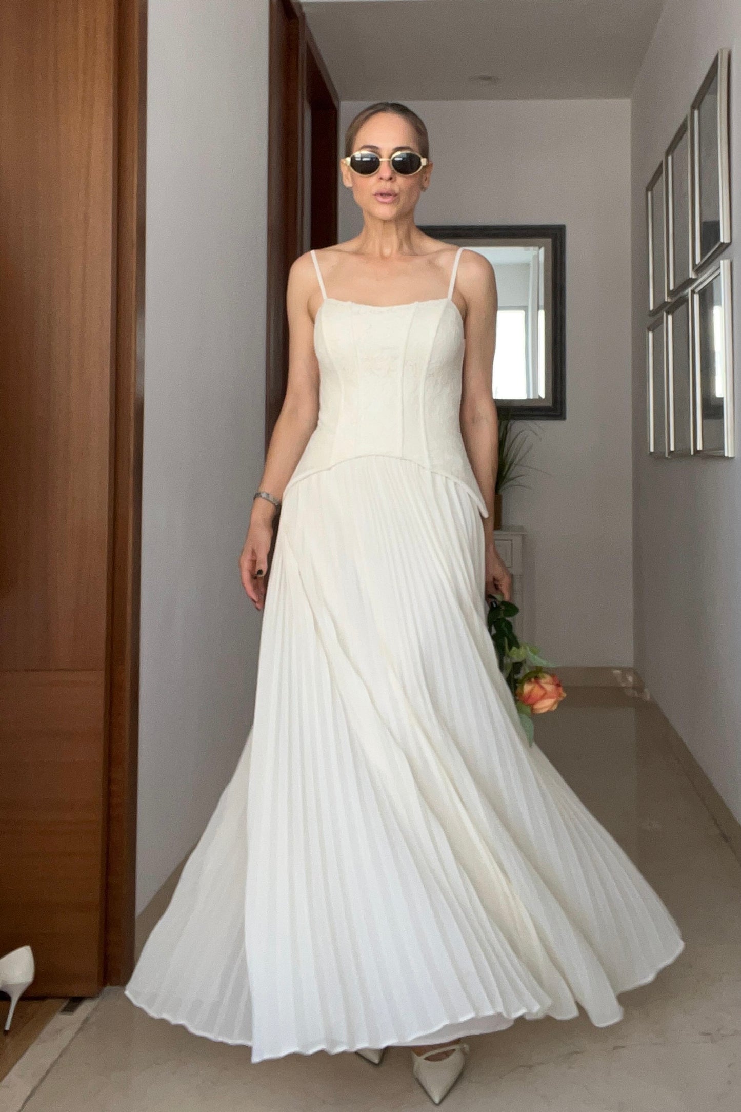 VESTIDO BUSTIER & PLISADO