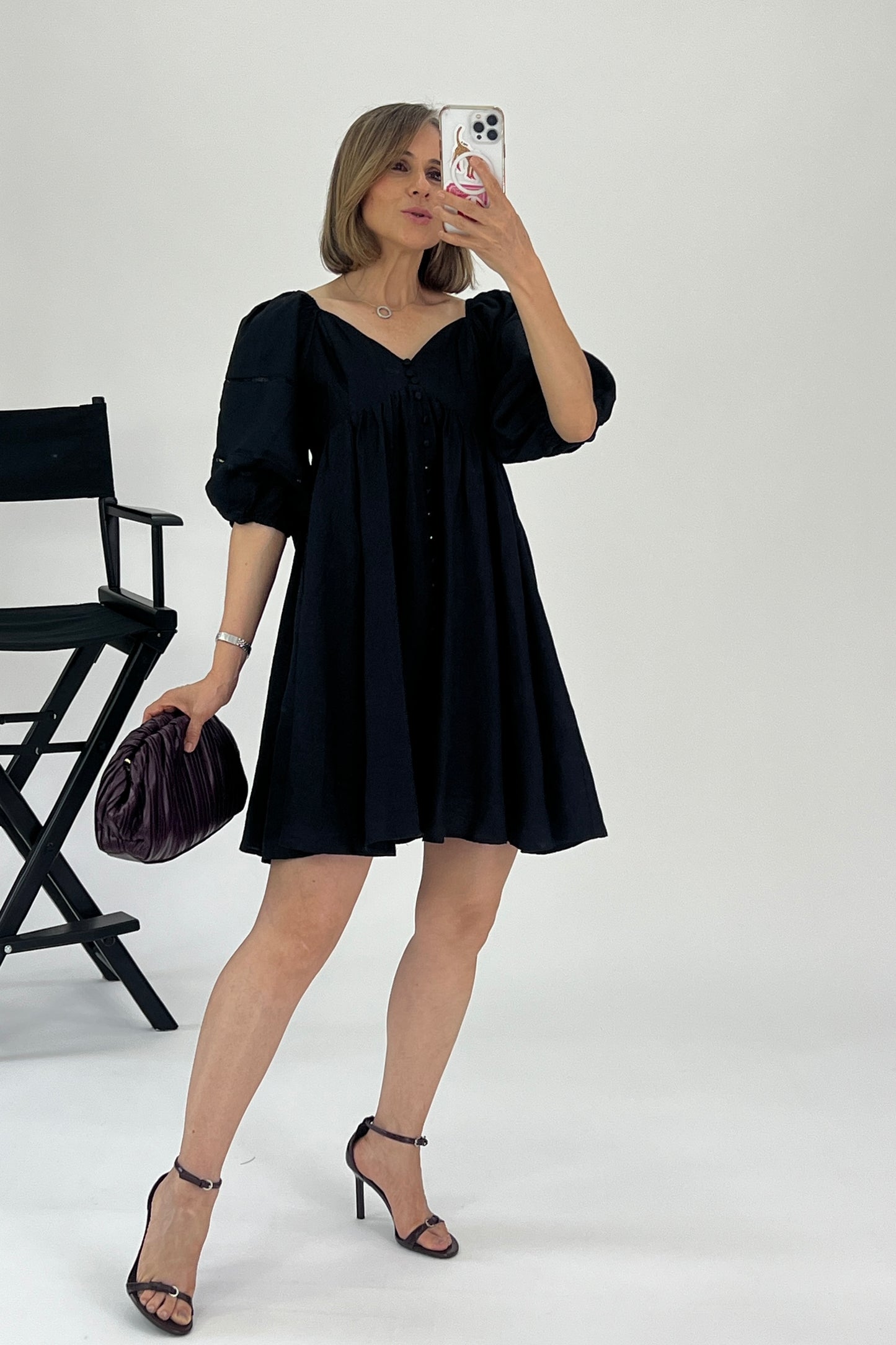 VESTIDO LINO DETALLE ANUDADO