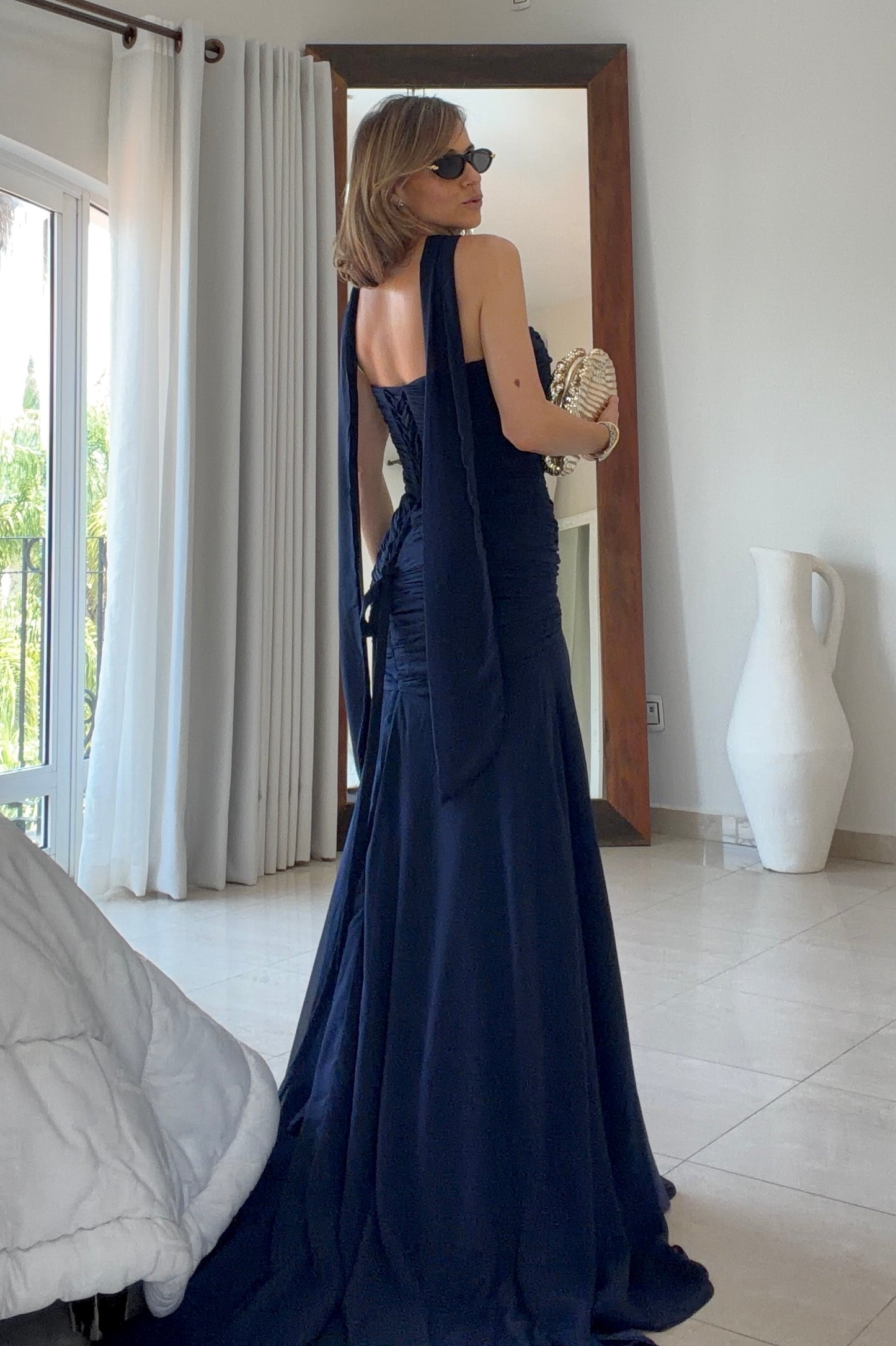 VESTIDO DETALLE CORRUGADO