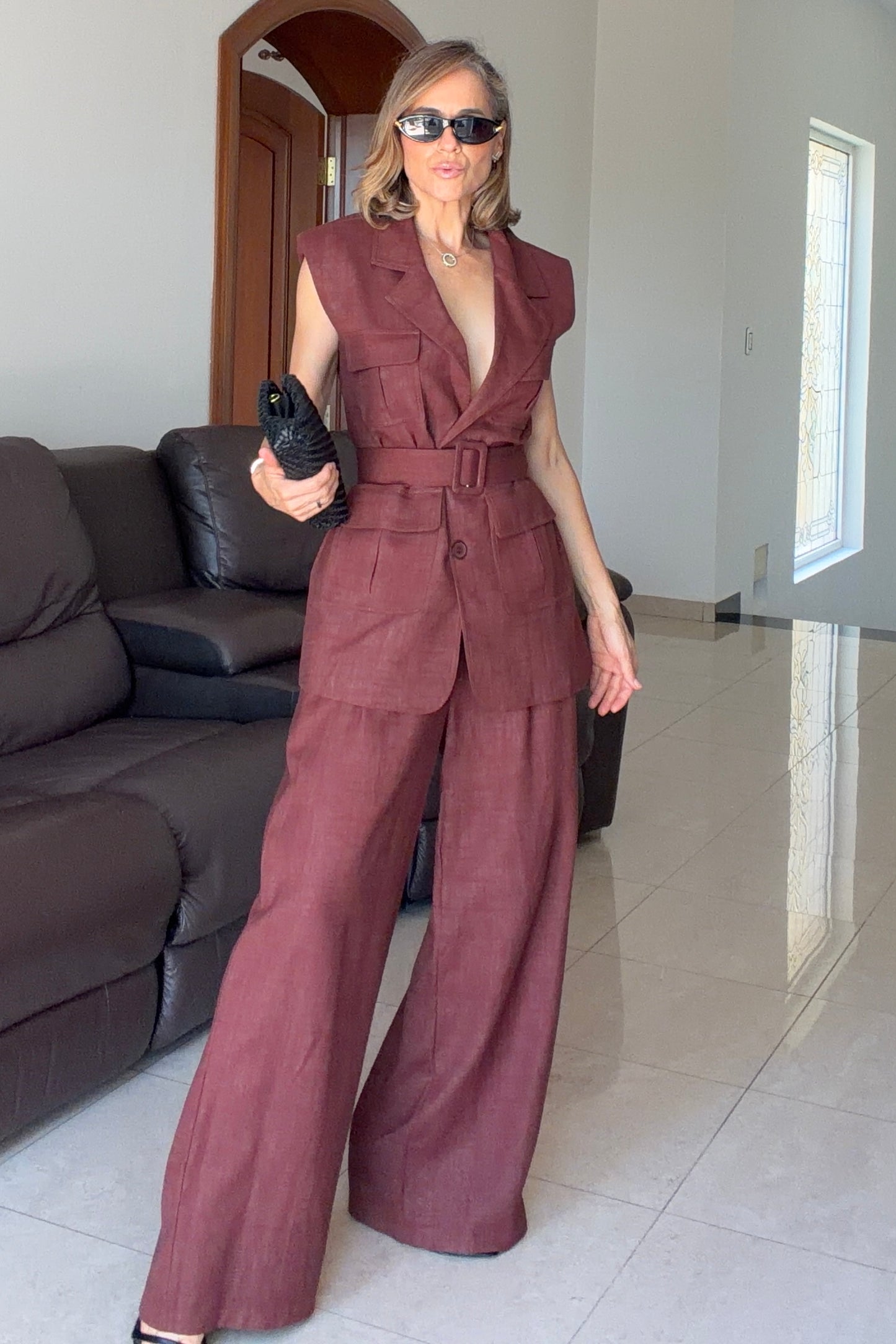 VEST SET UNICOLOR