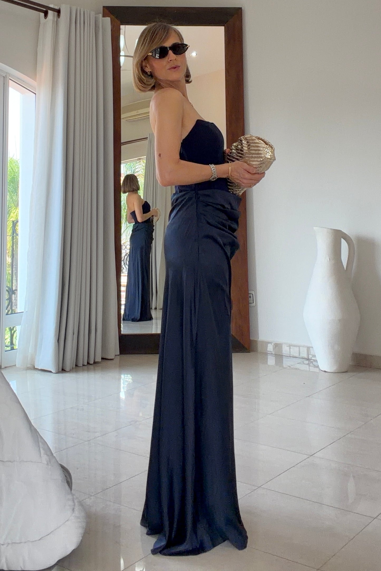 VESTIDO AJUSTADO & SATIN
