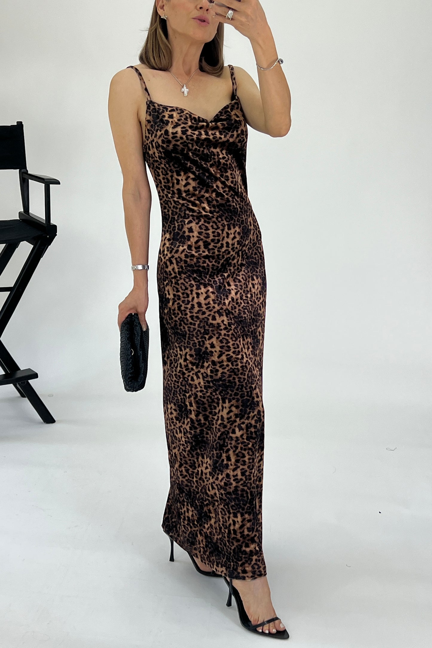 VESTIDO VELVET ANIMAL PRINT