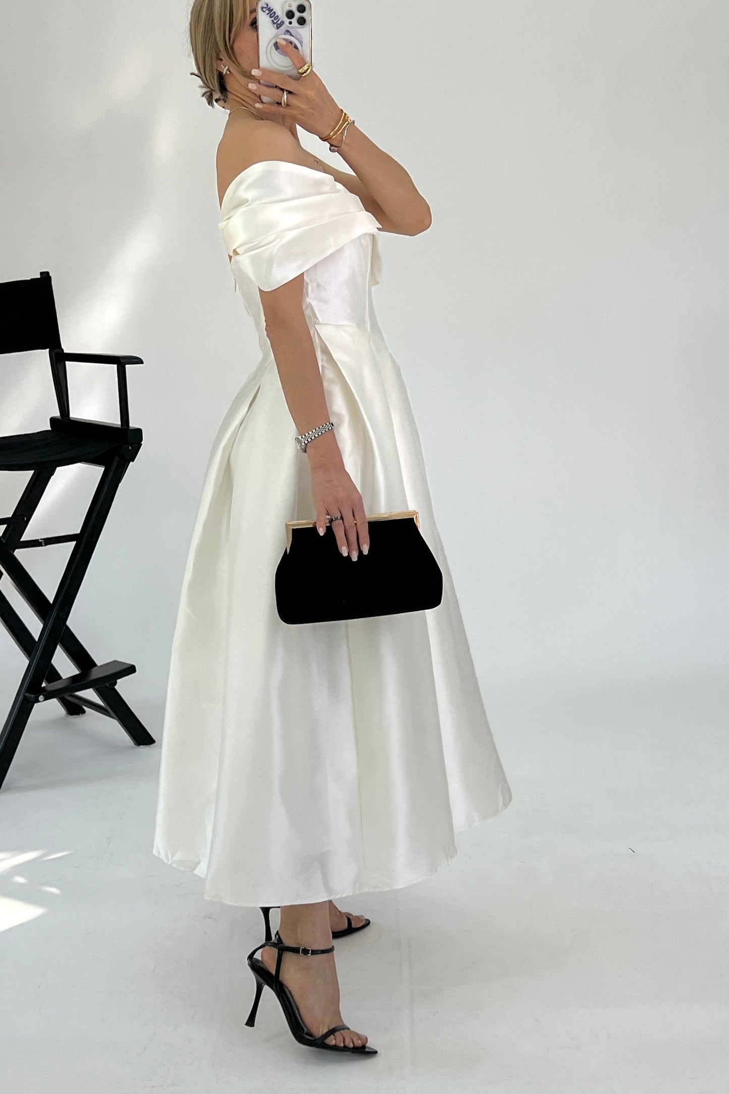 VESTIDO MANGA ASIMETRICA