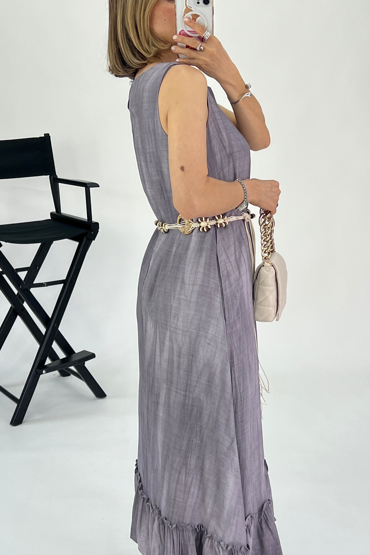 VESTIDO CINTO RUSTICO