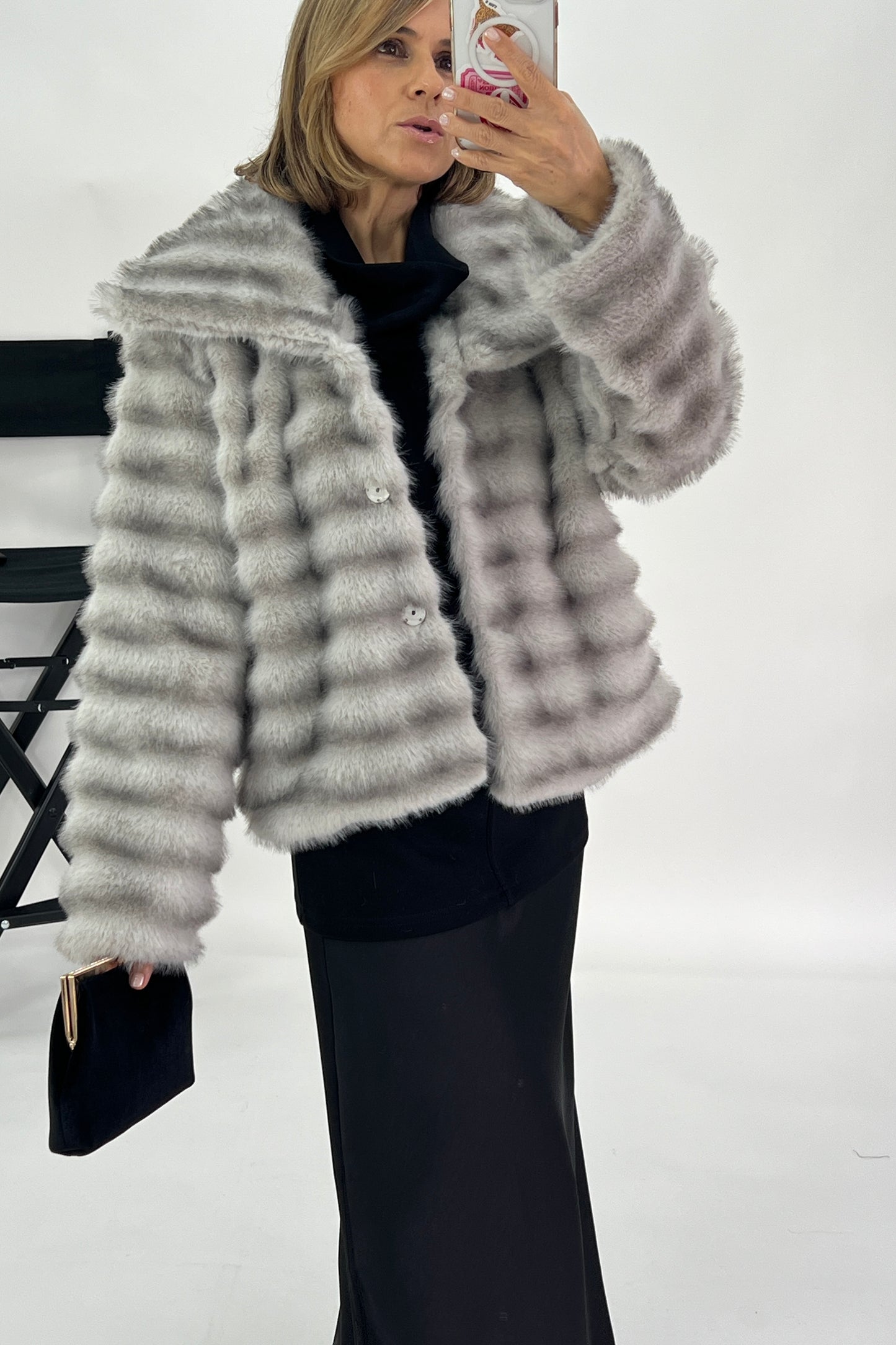 SYNTHETIC FUR COAT