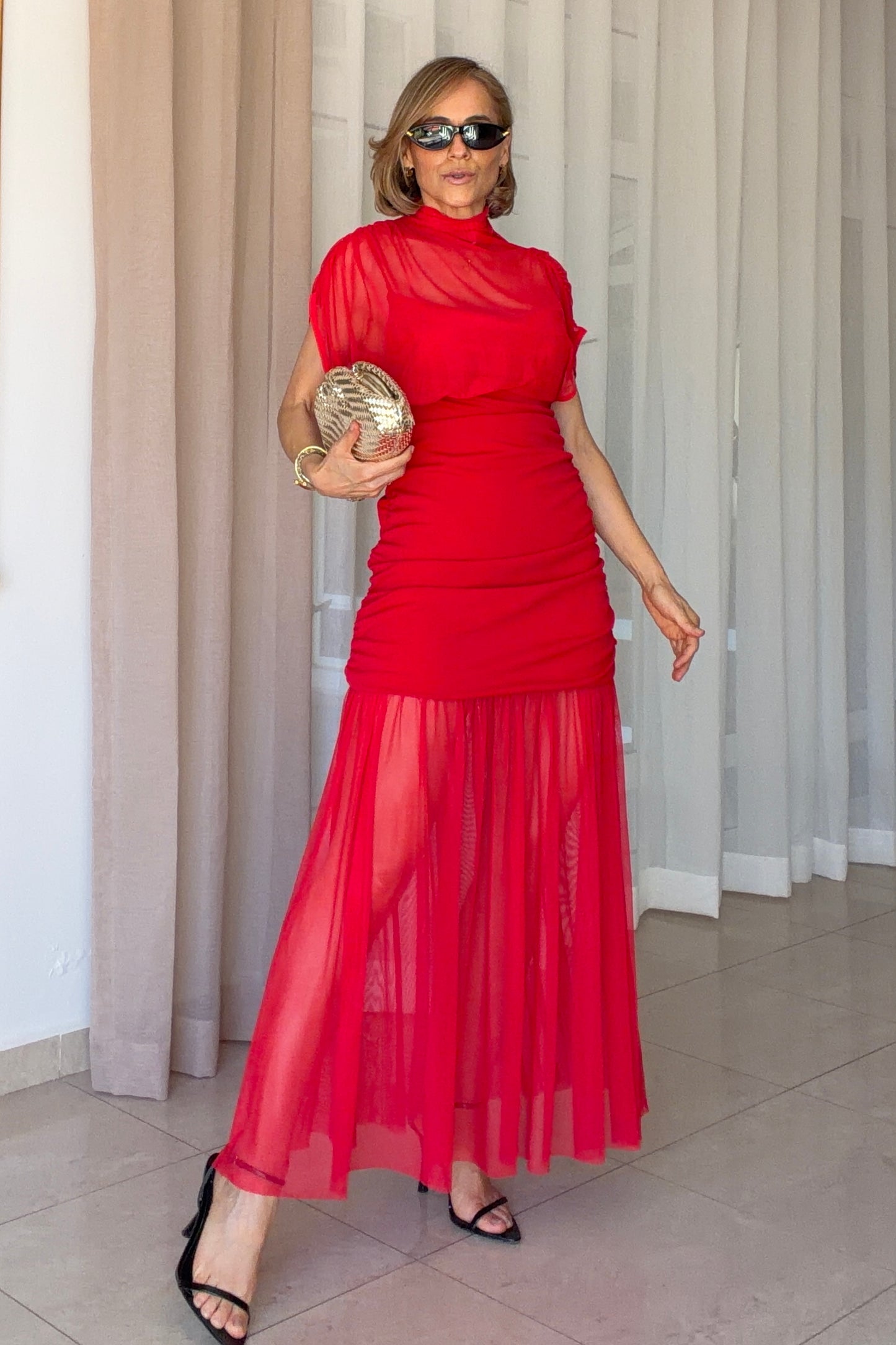VESTIDO TRANSPARENCIAS