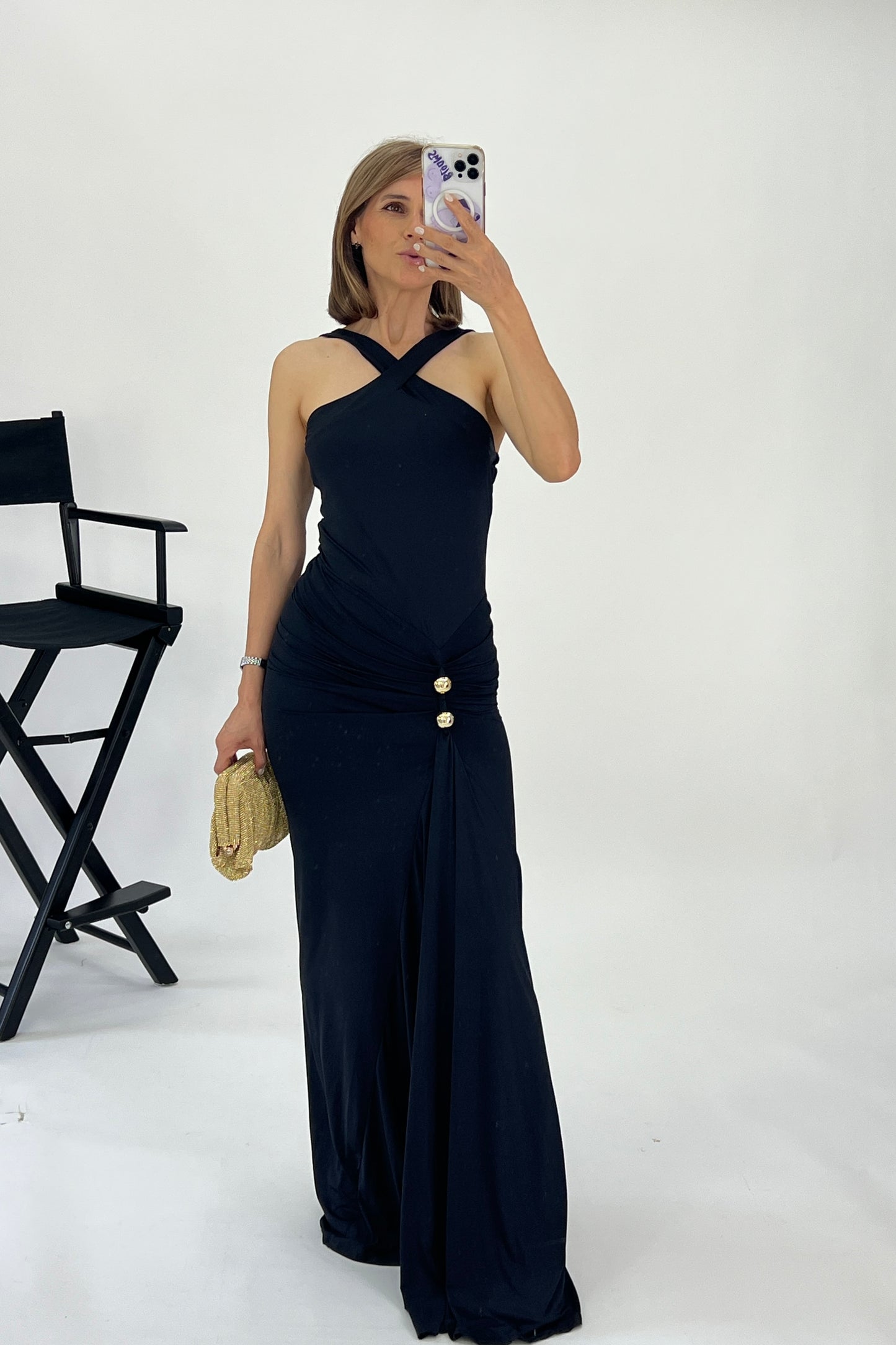 VESTIDO CUELLO CRUZADO