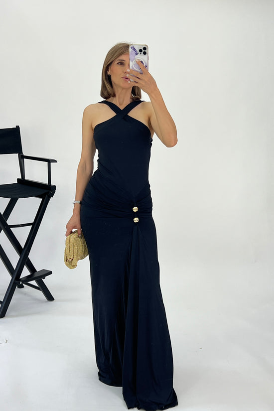 VESTIDO CUELLO CRUZADO