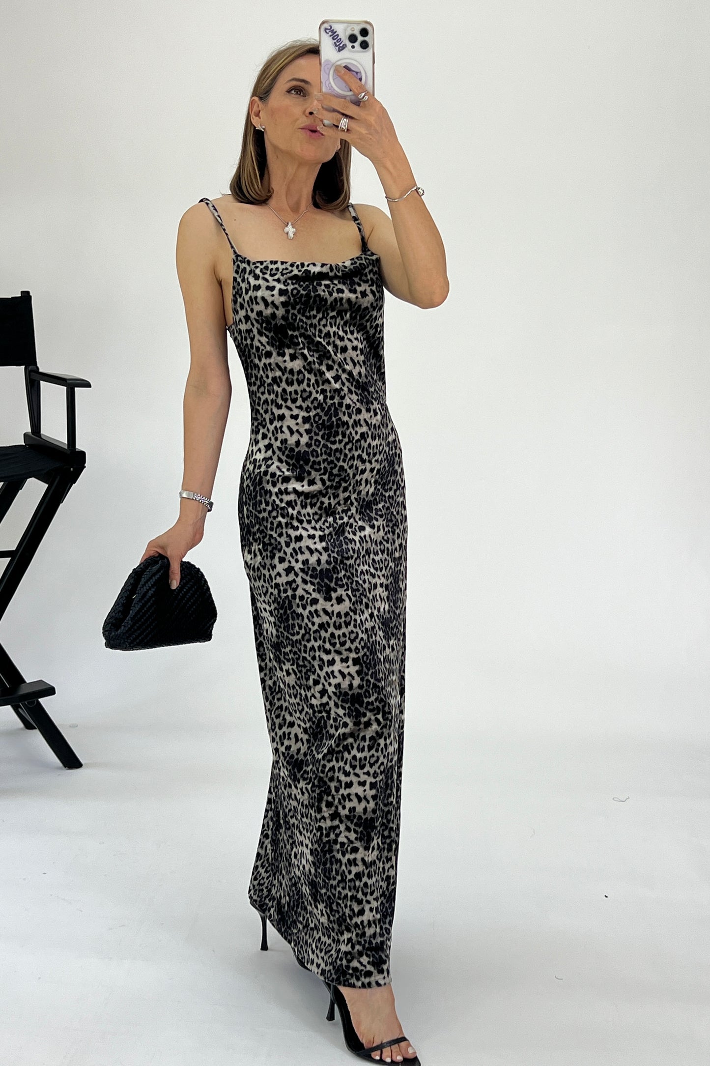 VESTIDO VELVET ANIMAL PRINT