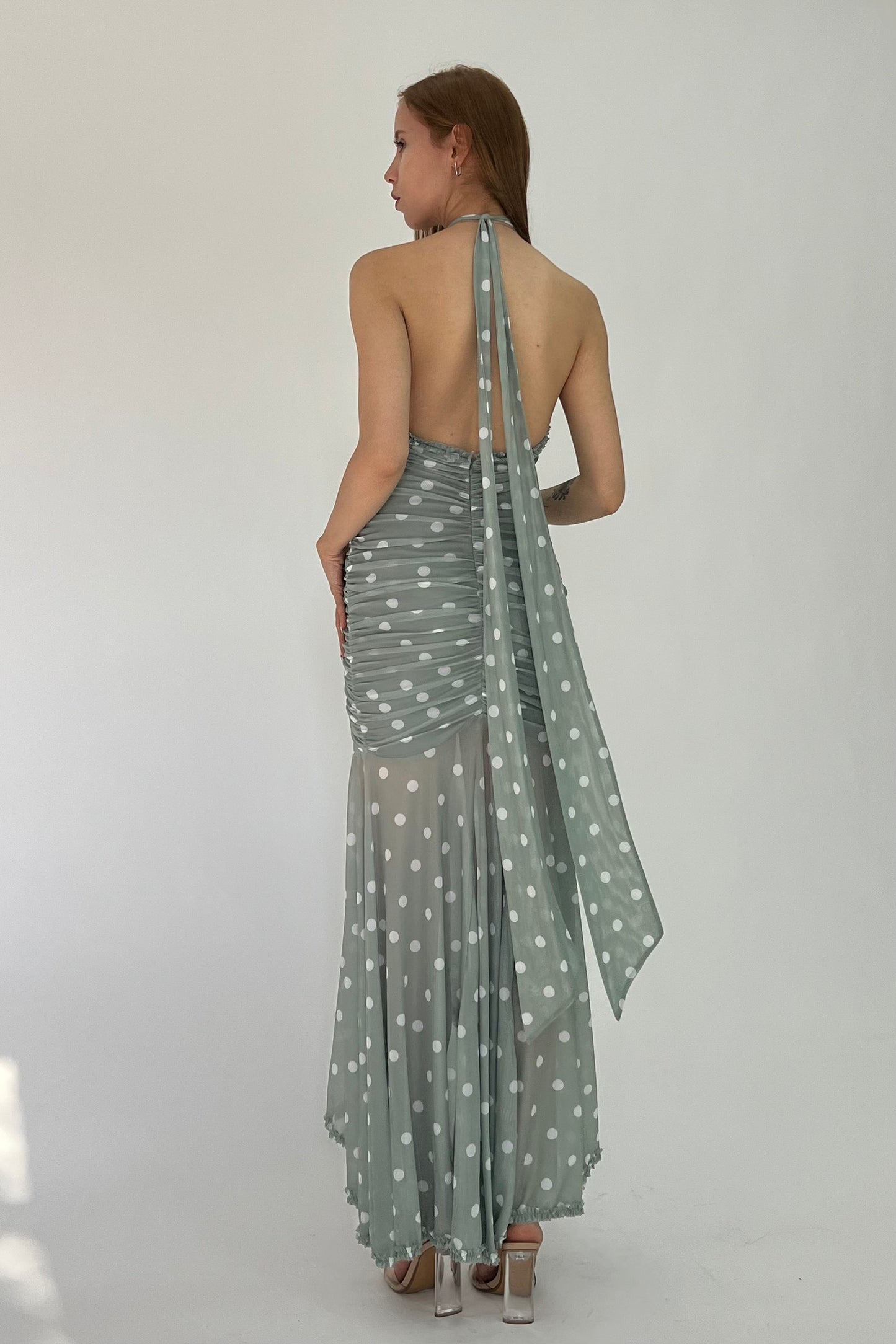 VESTIDO ESCAROLA & POLKA DOTS