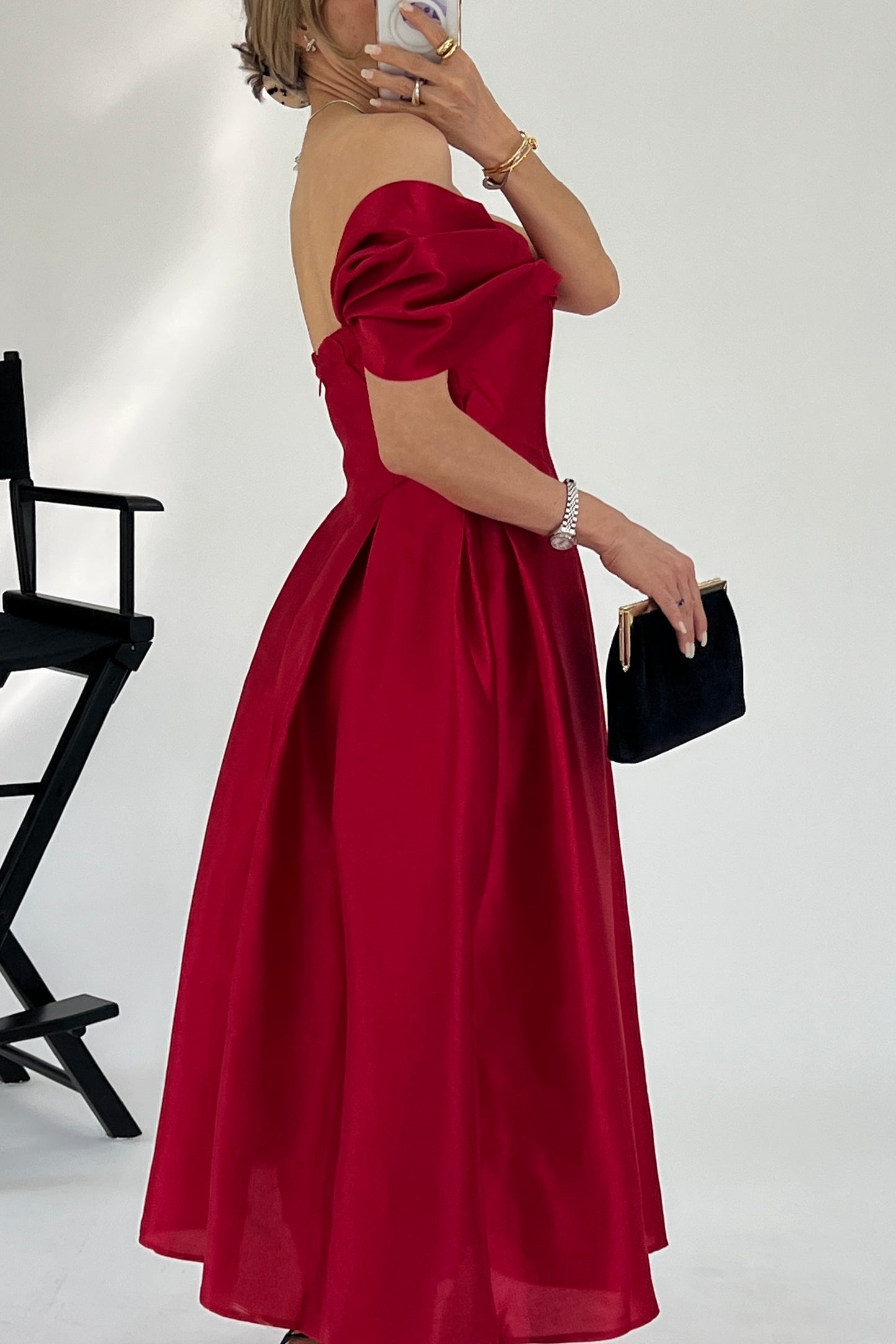 VESTIDO MANGA ASIMETRICA