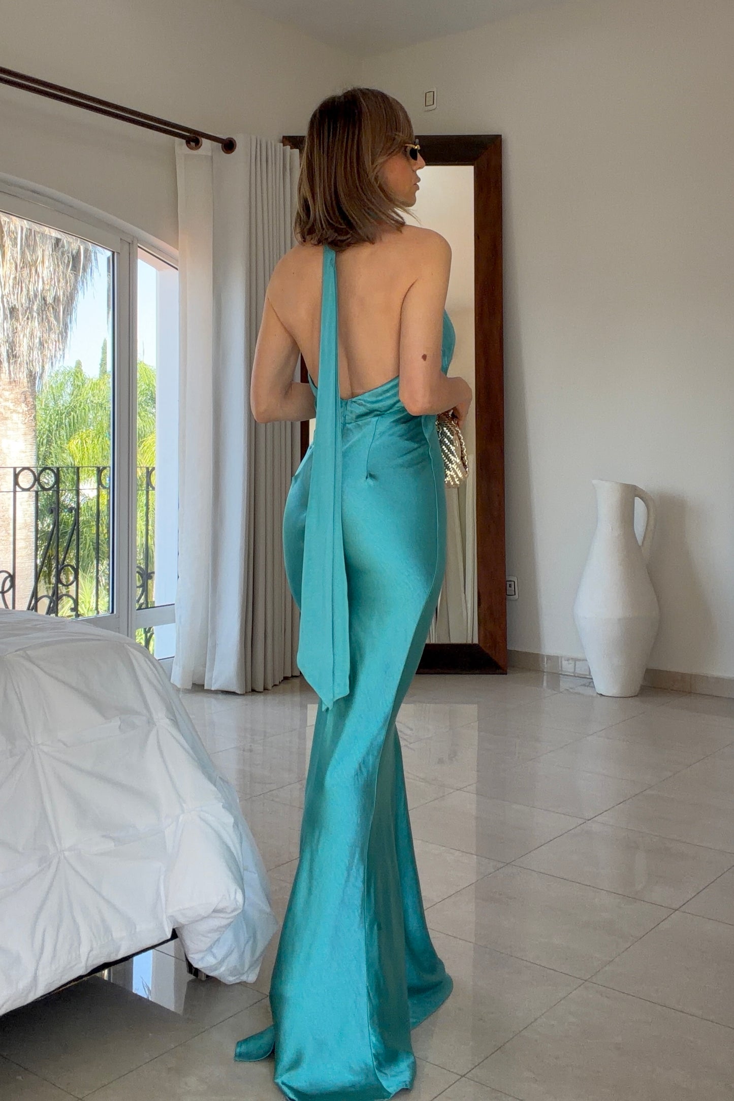 VESTIDO ESCOTE PLISADO