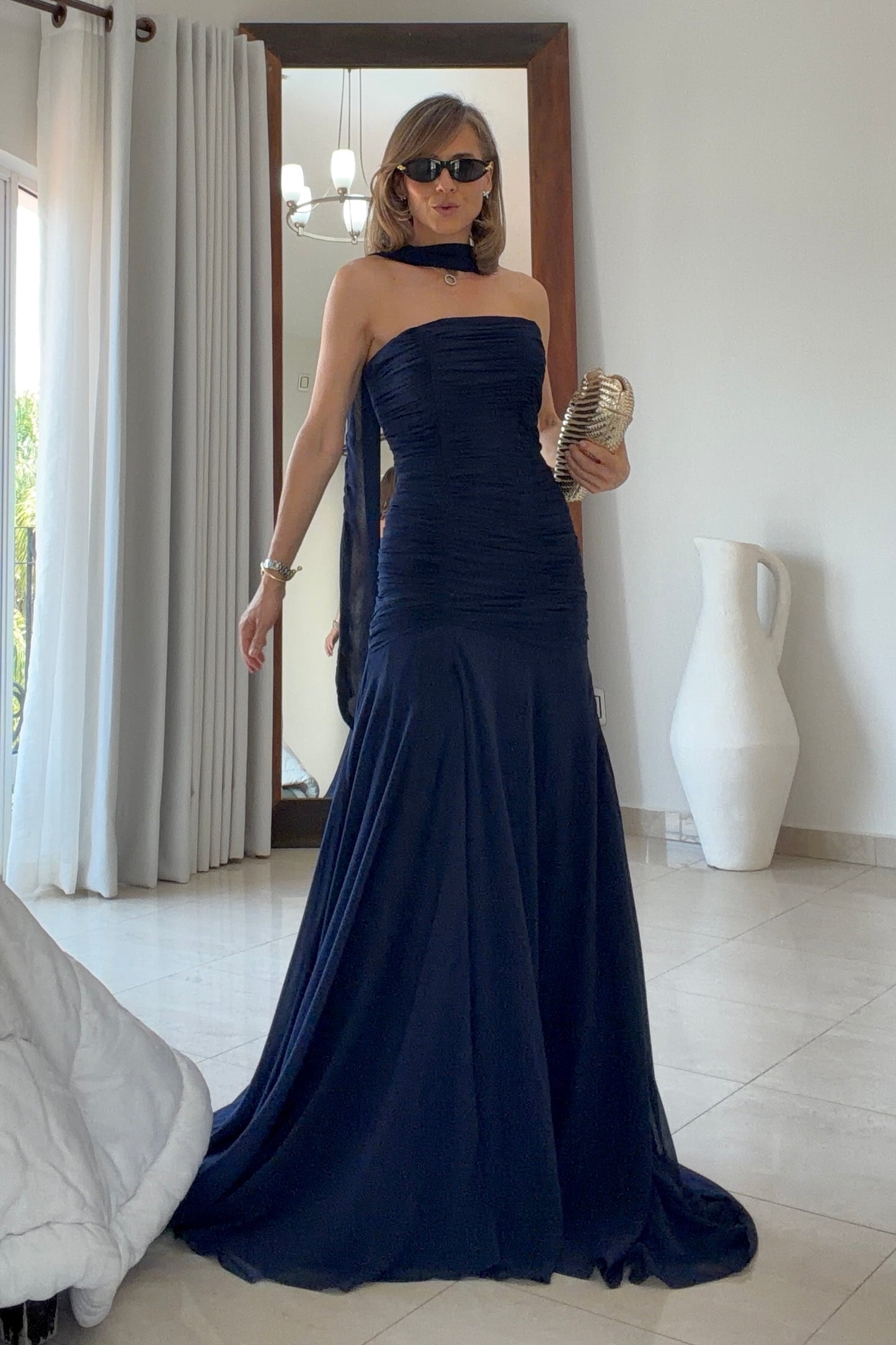 VESTIDO DETALLE CORRUGADO