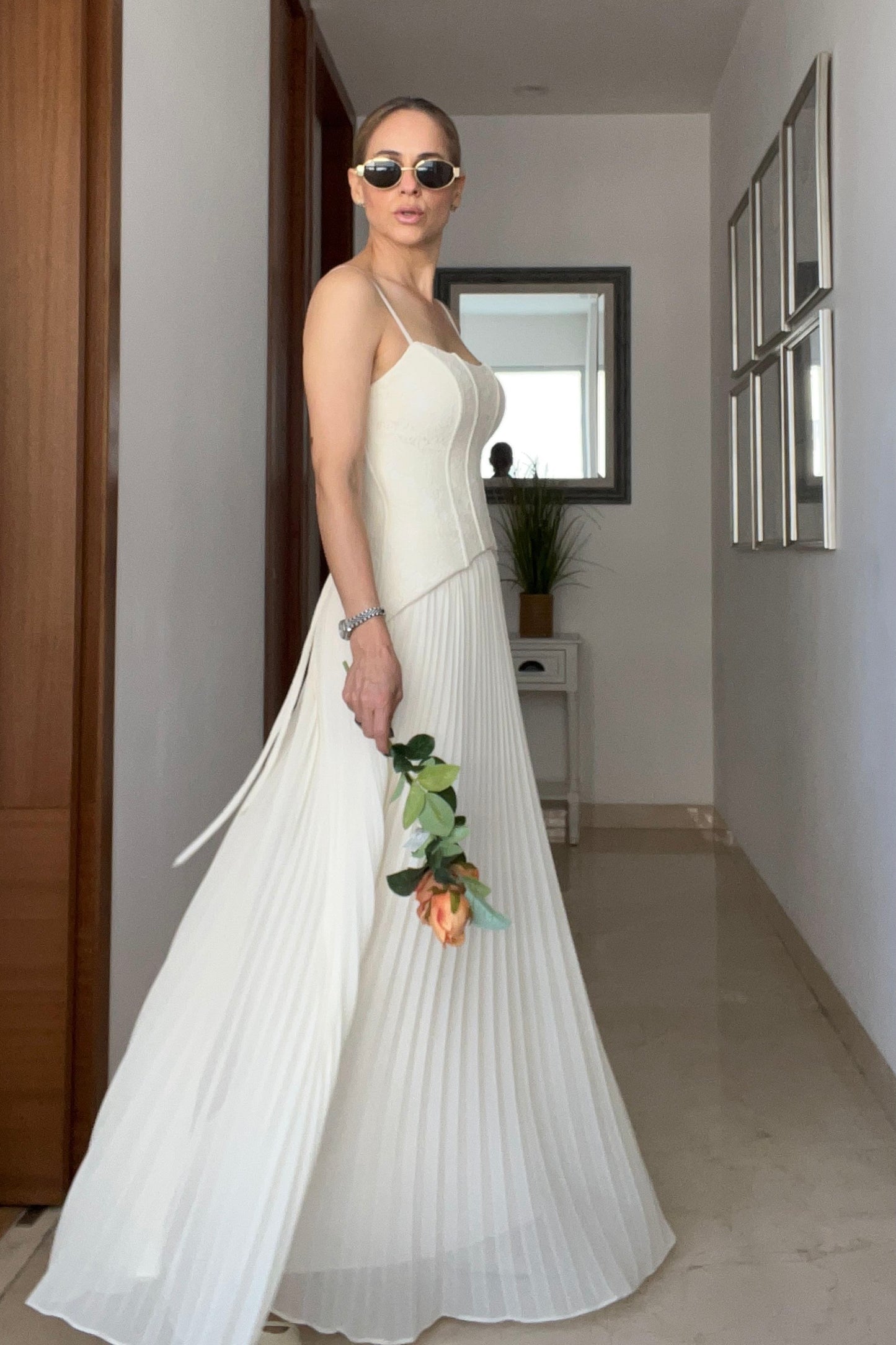 VESTIDO BUSTIER & PLISADO