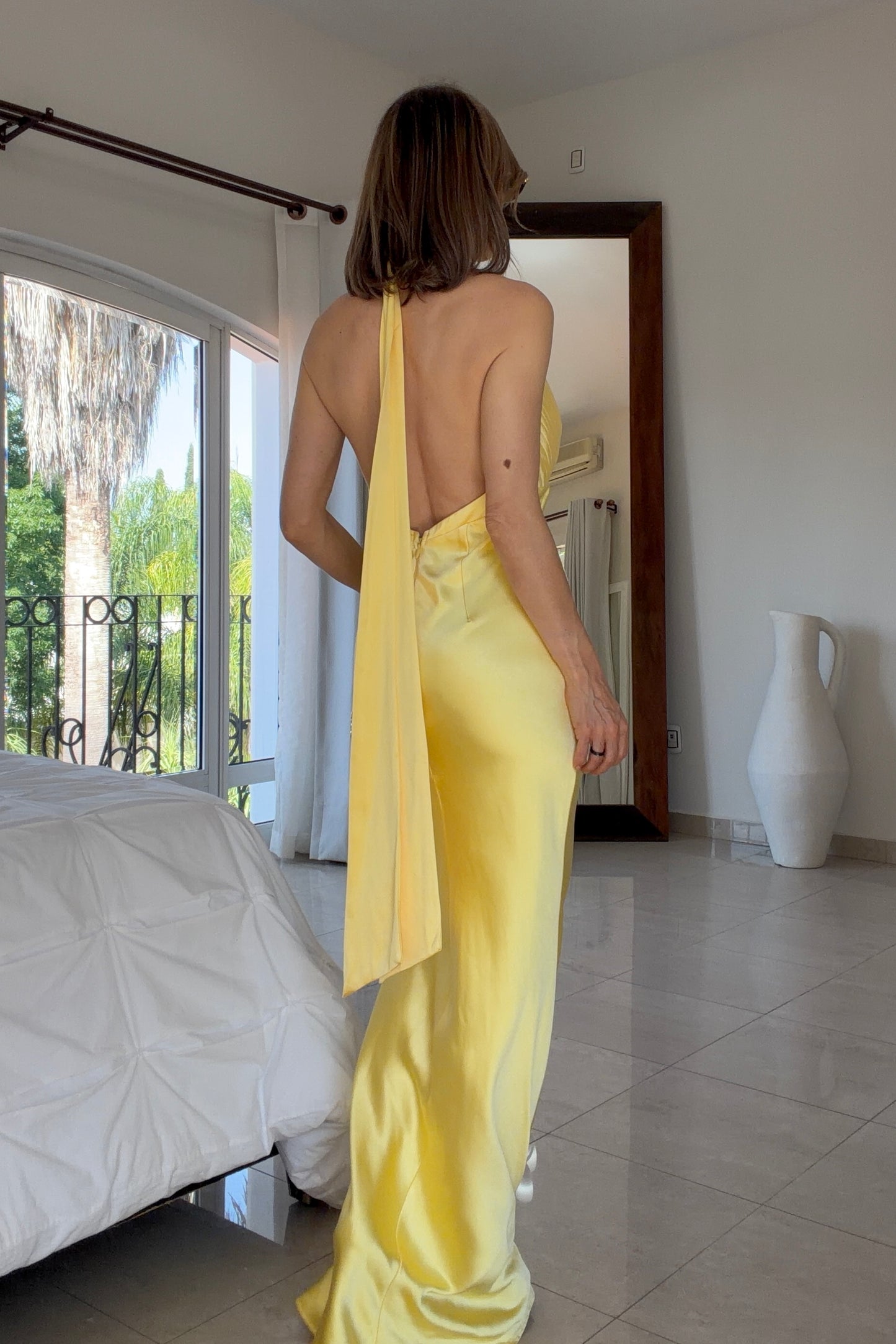 VESTIDO ESCOTE PLISADO