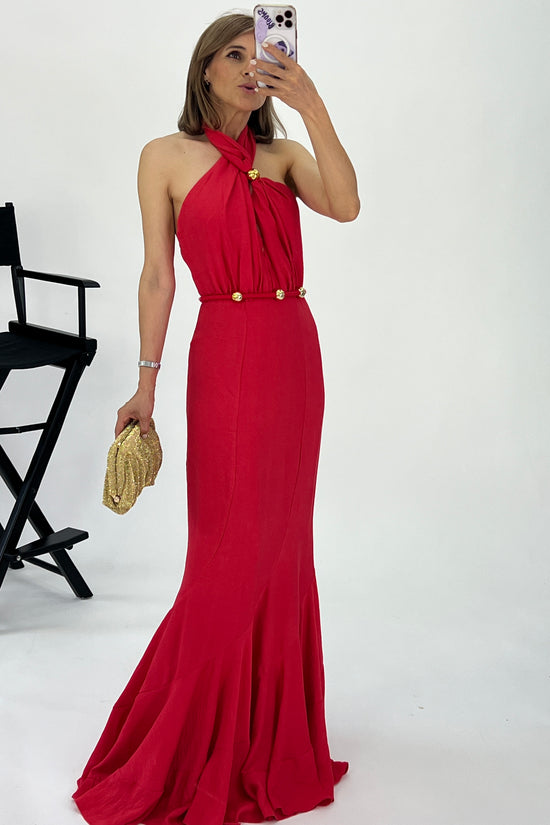 VESTIDO ESFERAS DORADAS