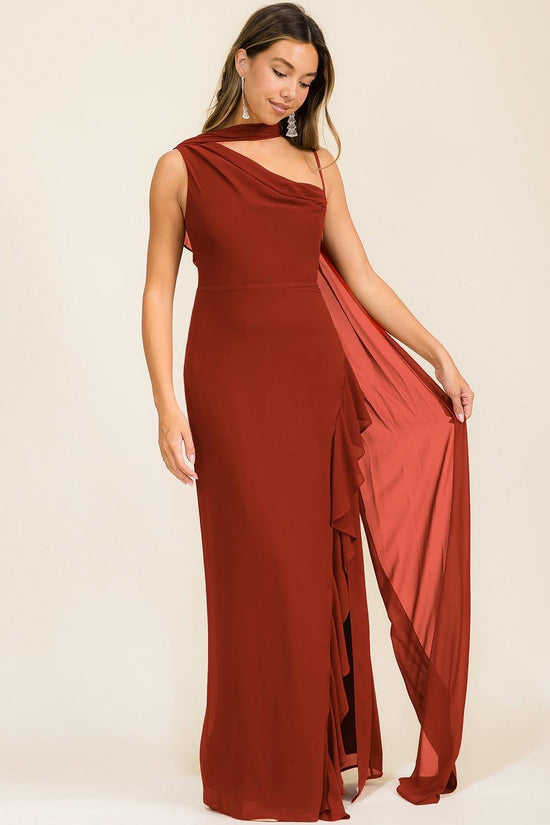 VESTIDO DETALLE HOMBRO