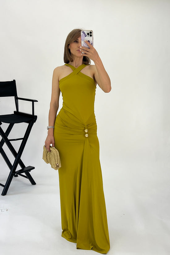 VESTIDO CUELLO CRUZADO