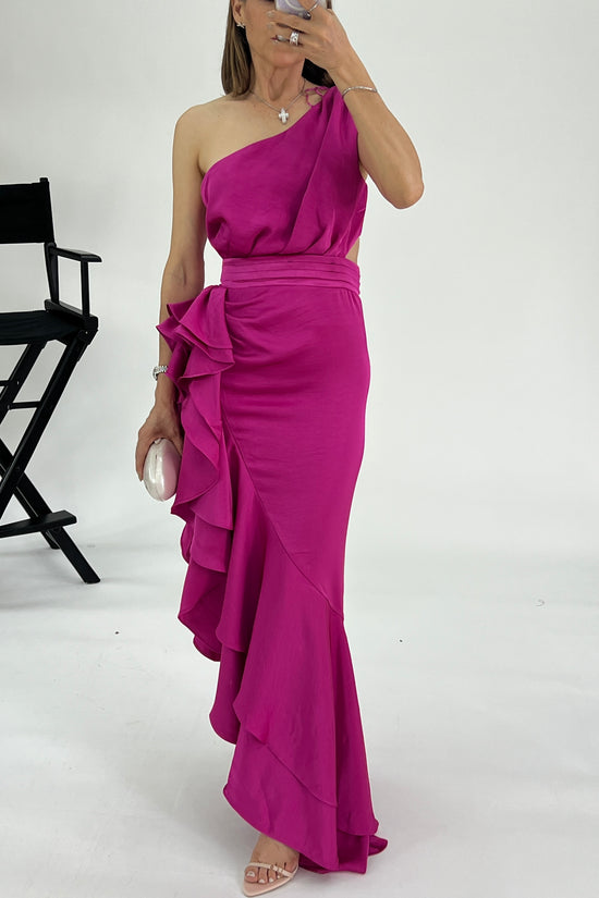 VESTIDO ASIMETRICO & ESCAROLA