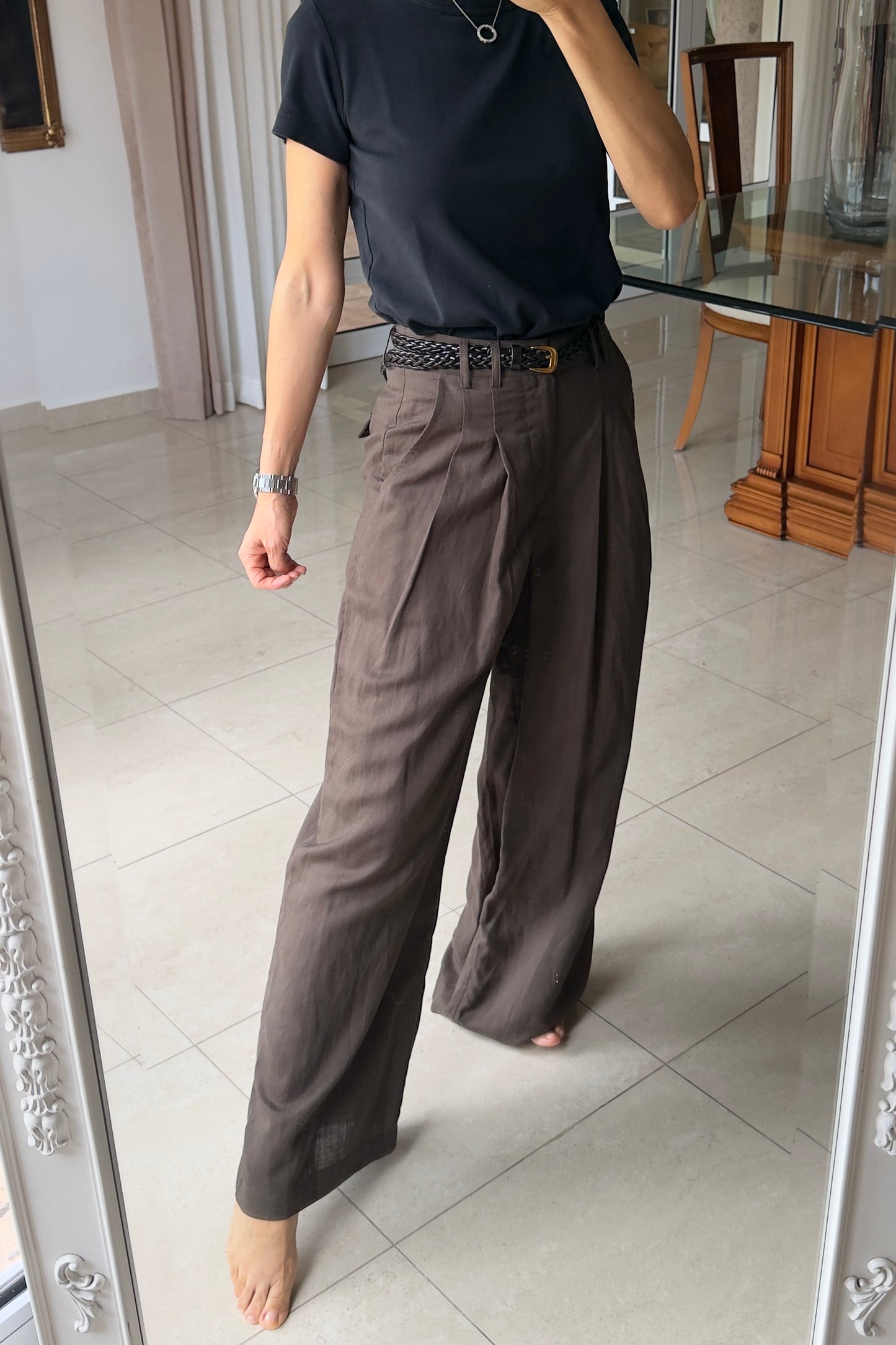 PANTALÓN CINTÓ TRENZADO