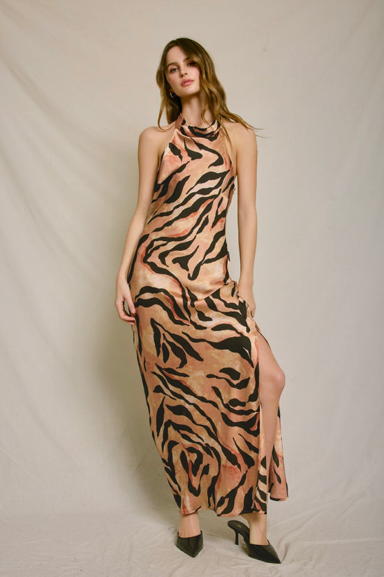 VESTIDO ANIMAL HALTER