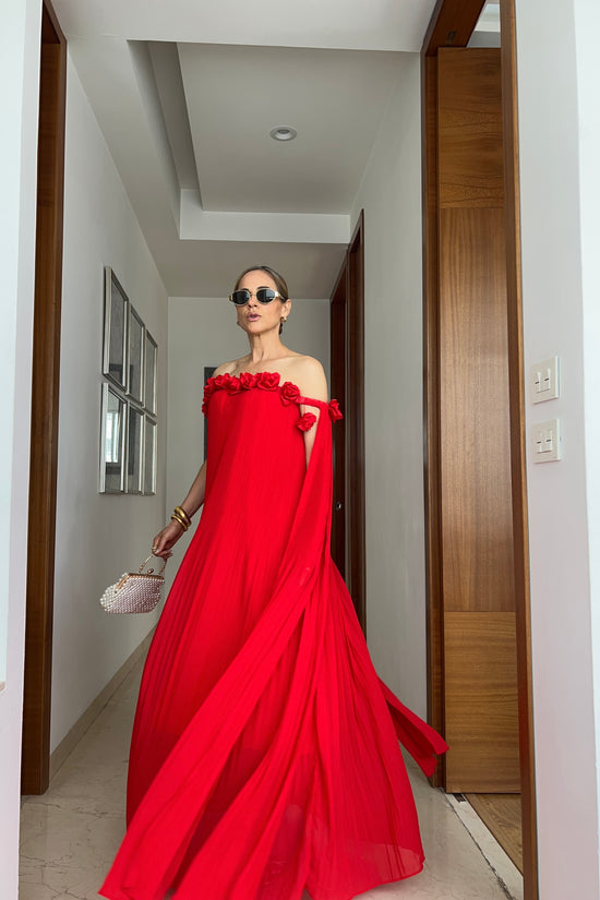 VESTIDO FLORES RESALTADAS