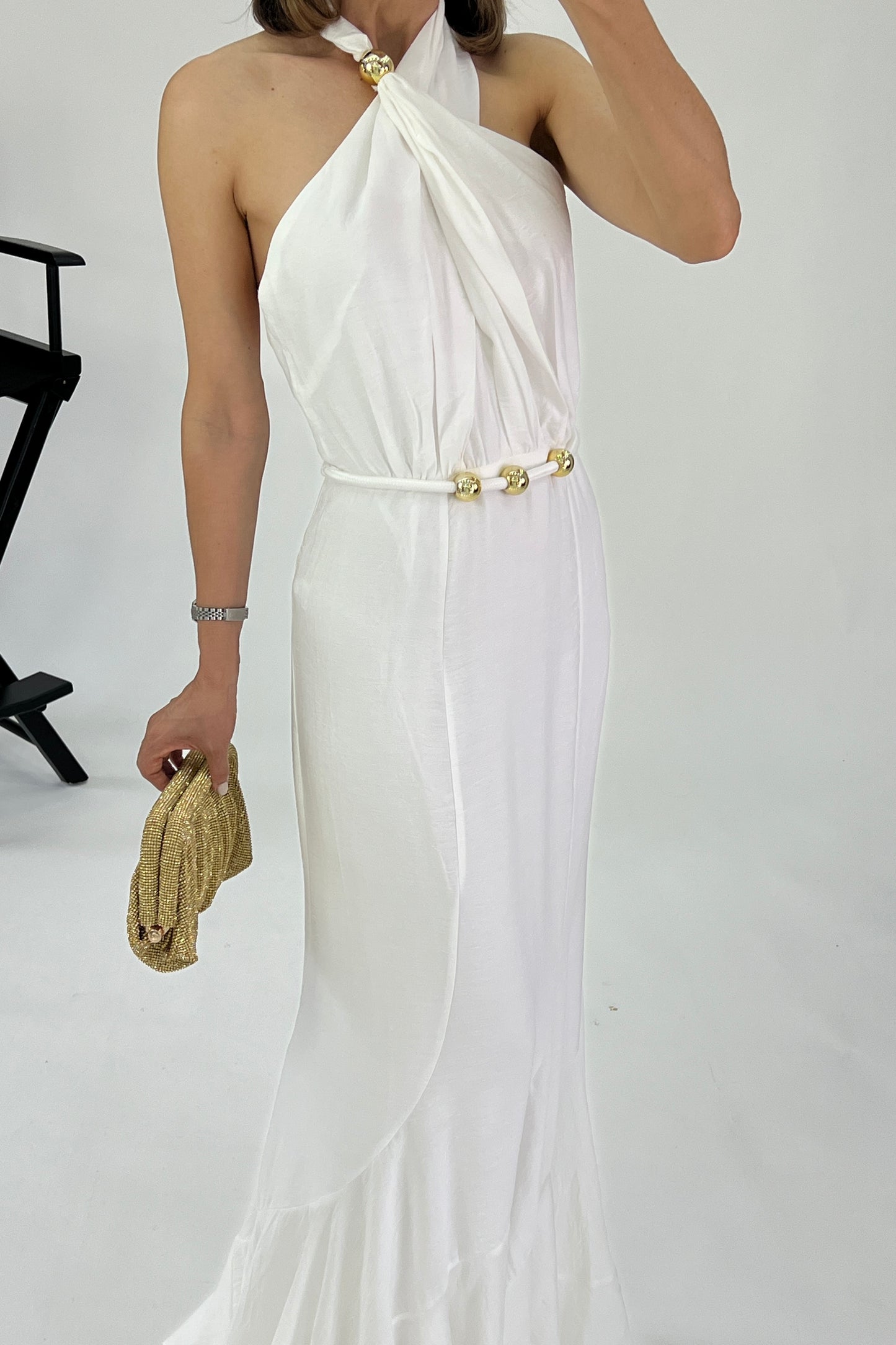 VESTIDO ESFERAS DORADAS