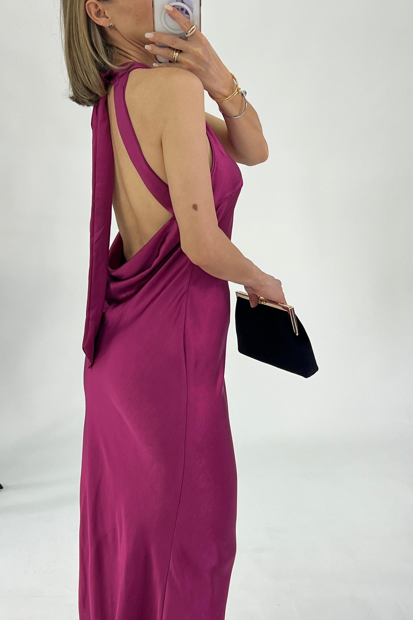 VESTIDO DRAPEADO ESPALDA
