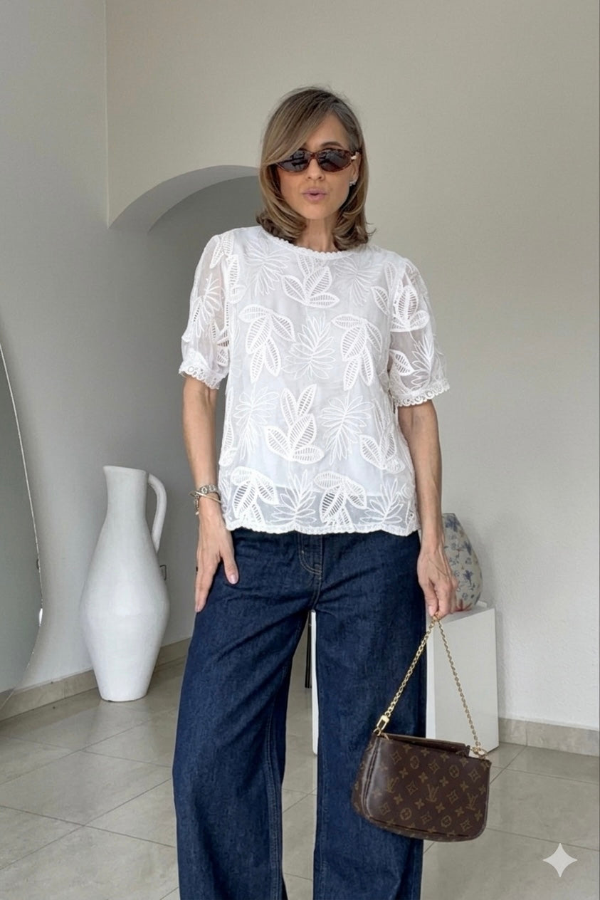 BLUSA DISEÑO HOJAS