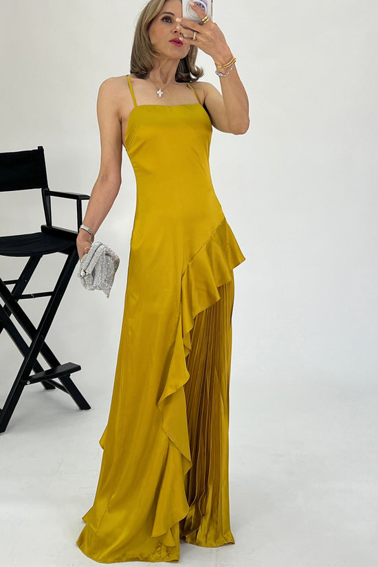 VESTIDO ASIMETRICO PLISADO