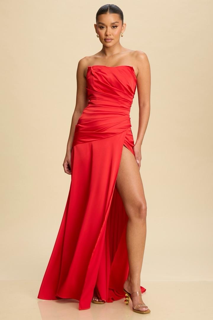 VESTIDO SATINADO DRAPEADO