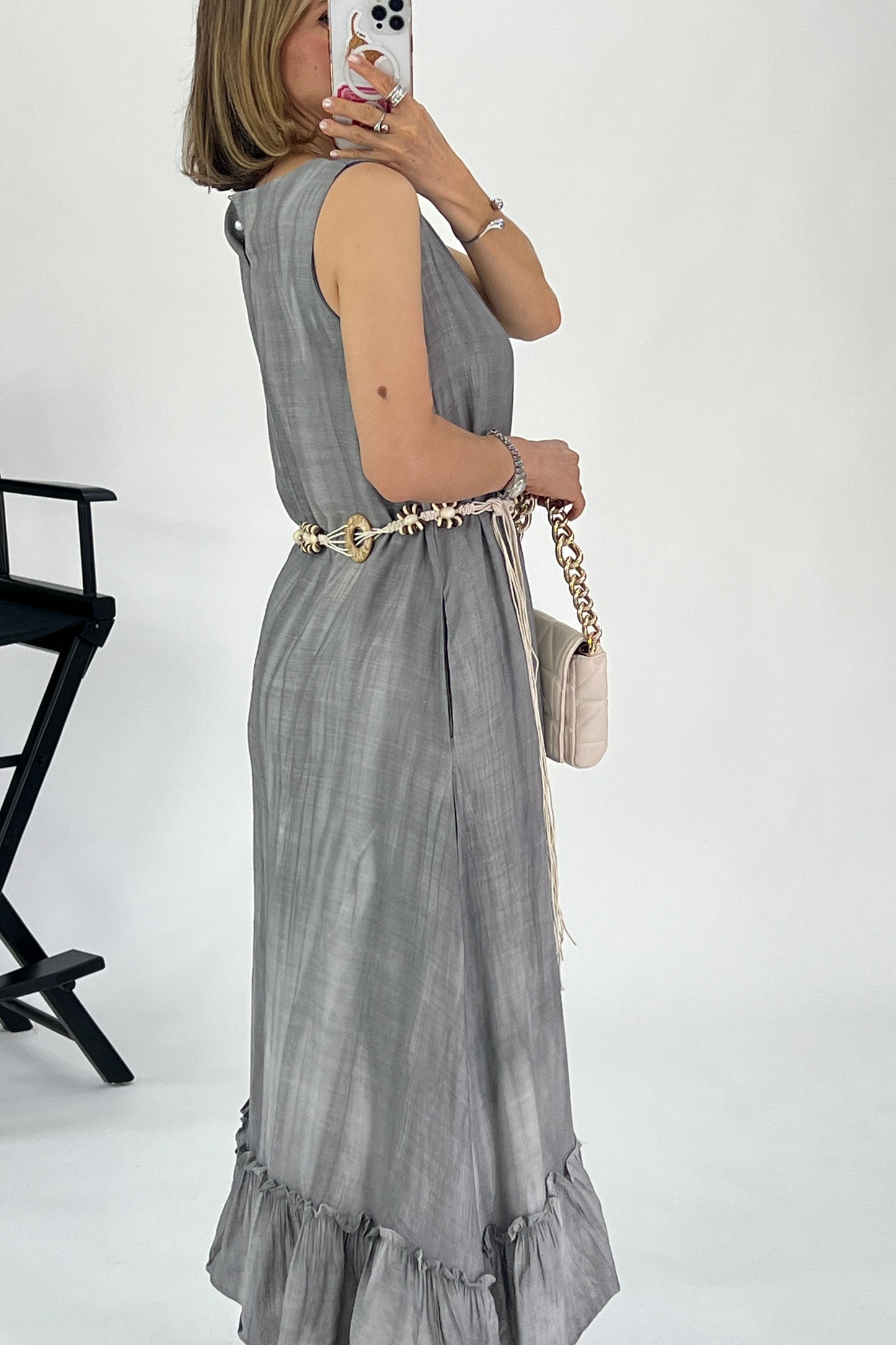 VESTIDO CINTO RUSTICO