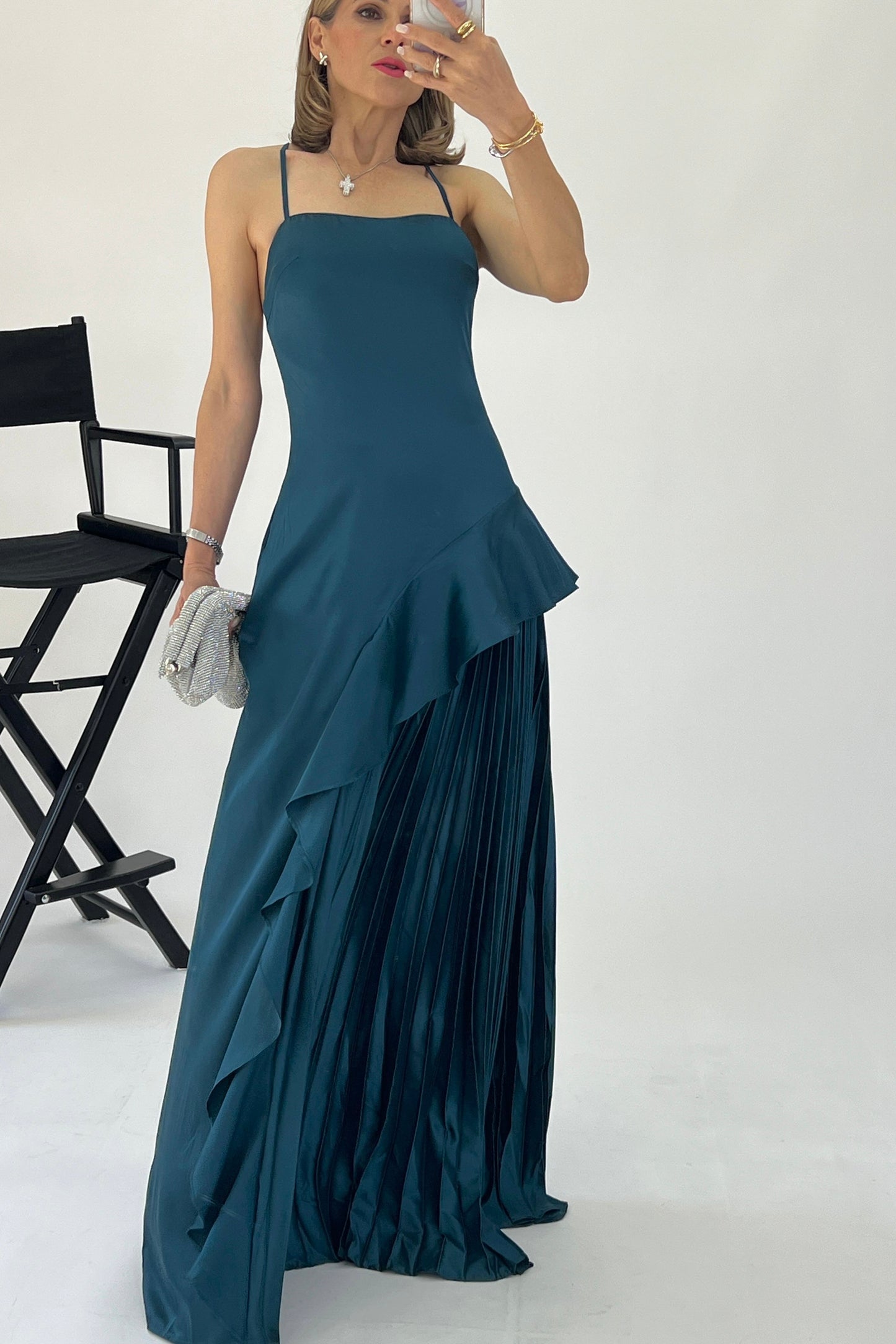 VESTIDO ASIMETRICO PLISADO