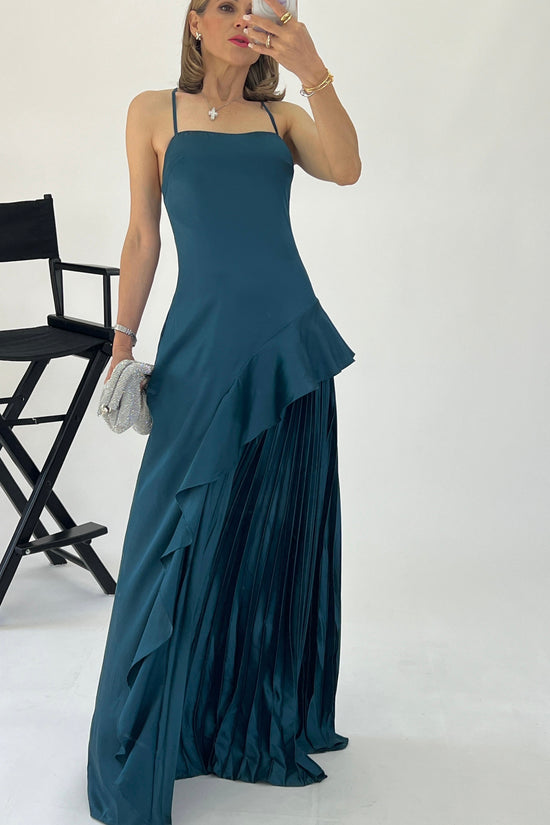 VESTIDO ASIMETRICO PLISADO