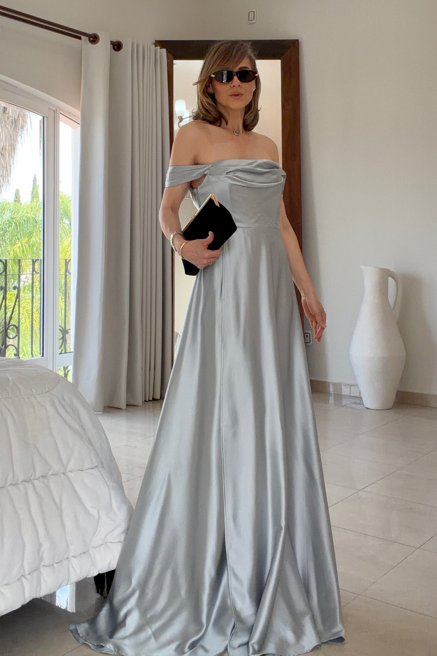 VESTIDO MANGA CAIDA