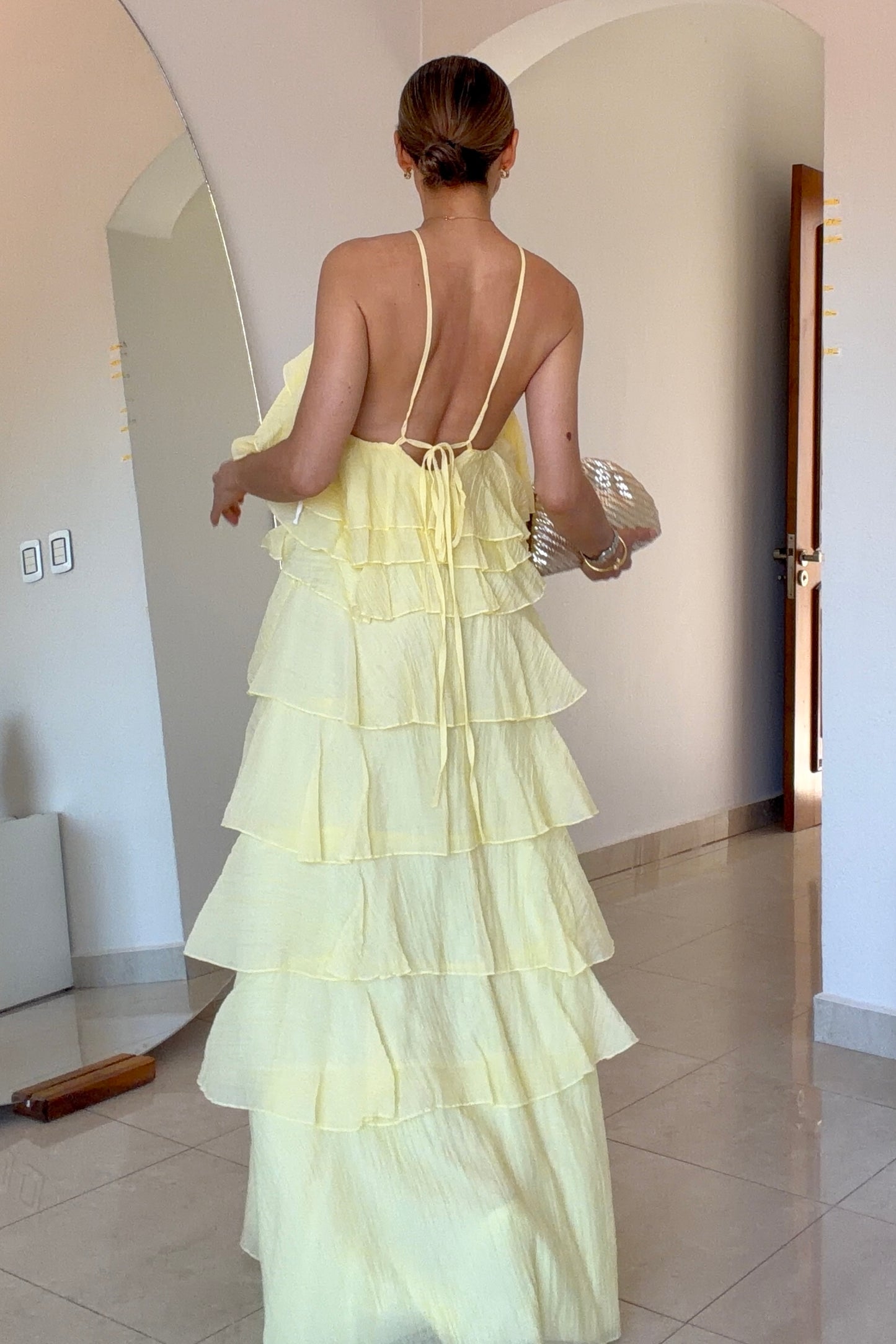 VESTIDO CAPAS & ROSA