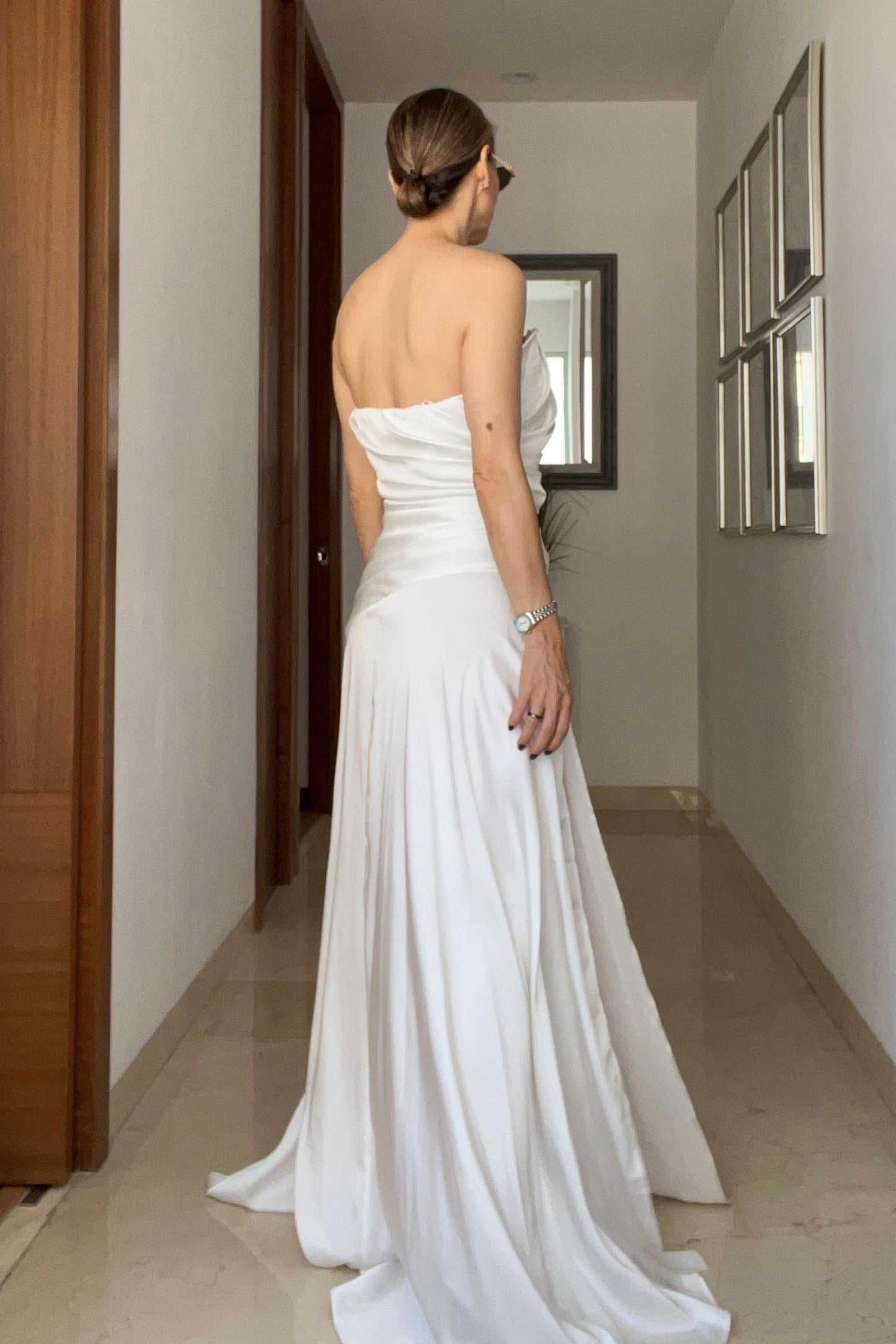 VESTIDO SATINADO DRAPEADO