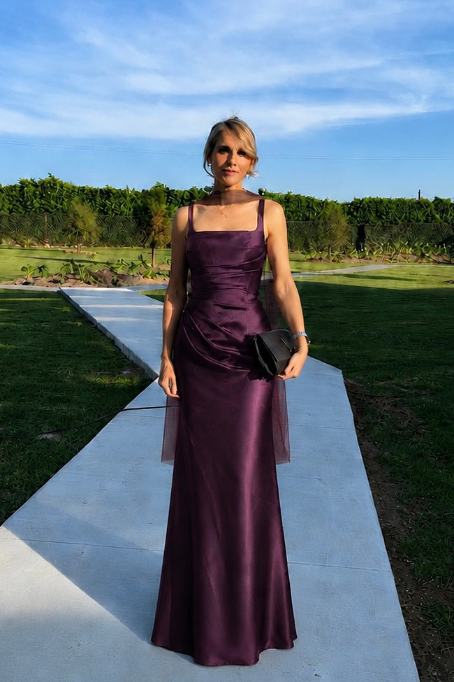 VESTIDO SATIN & DRAPEADO