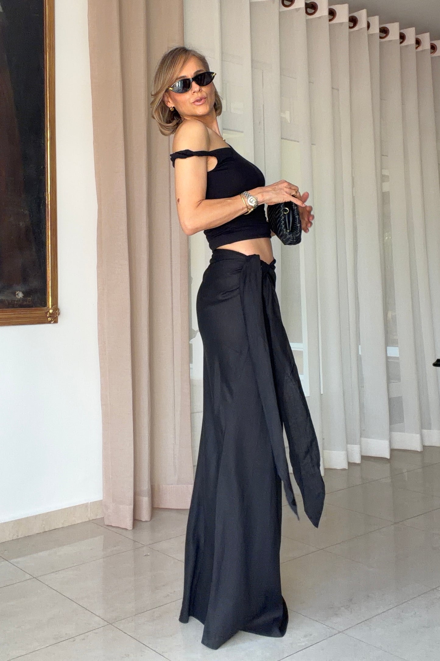 FALDA ANUDADO