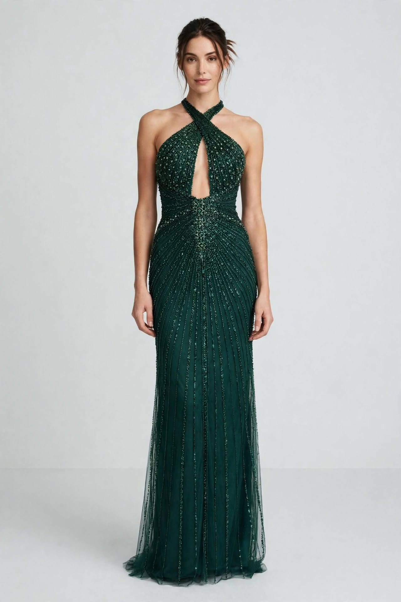 VESTIDO ESCOTE & PEDRERIA