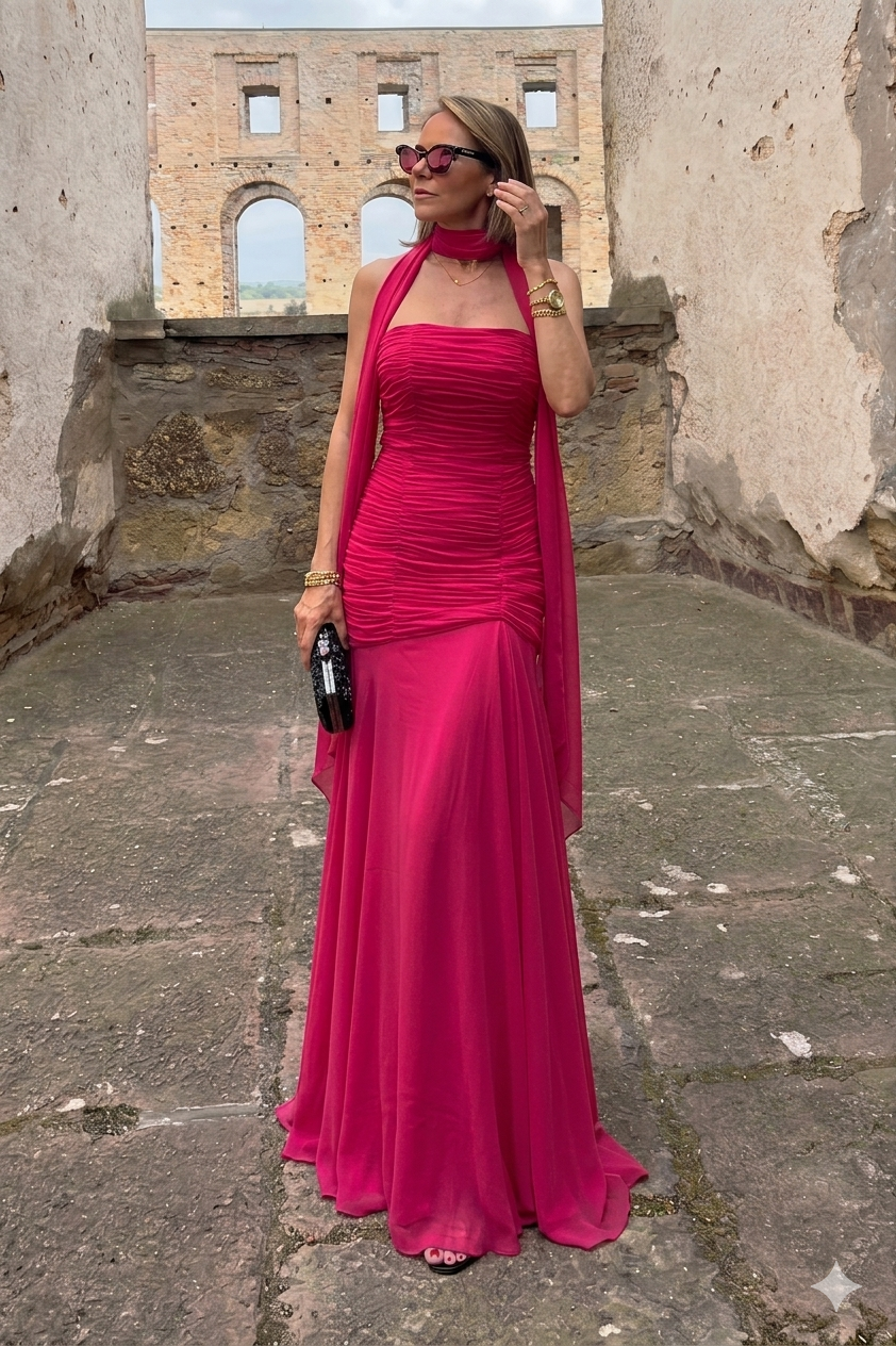 VESTIDO DETALLE CORRUGADO
