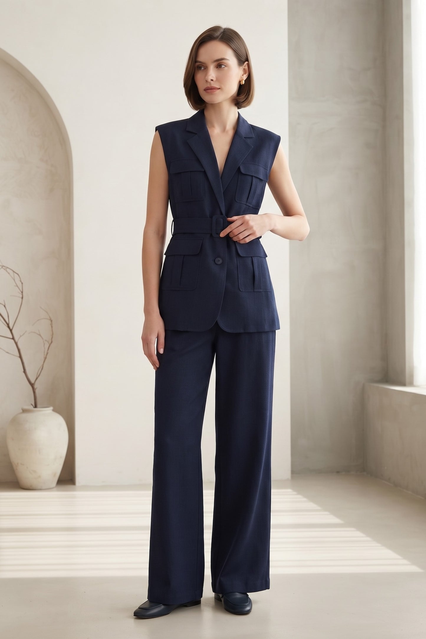 VEST SET UNICOLOR