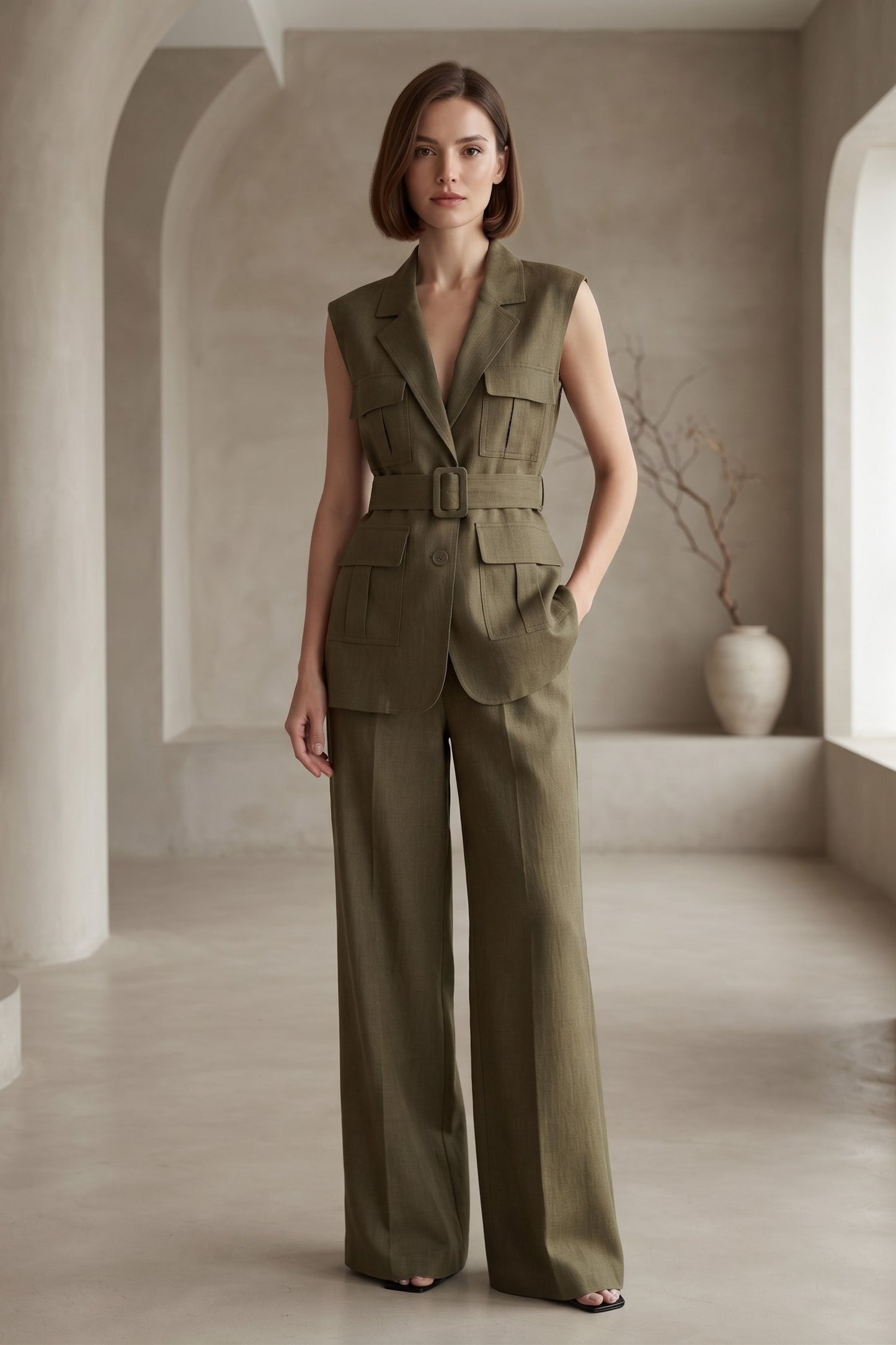VEST SET UNICOLOR
