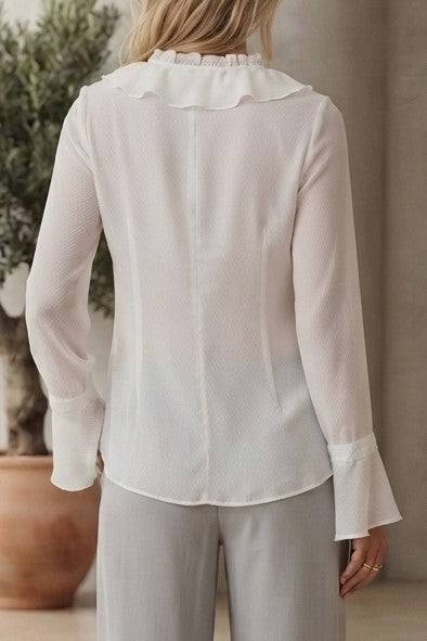 BLUSA ESCAROLA & TRANSPARENCIA