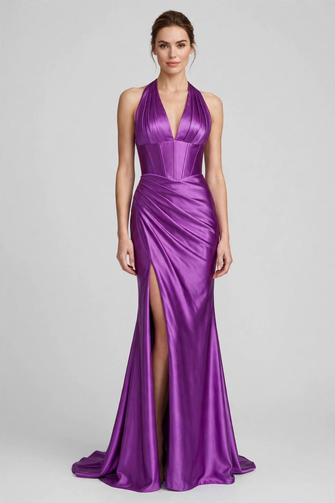 VESTIDO SATINADO HALTER