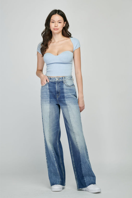 TWO-TONE JEANS