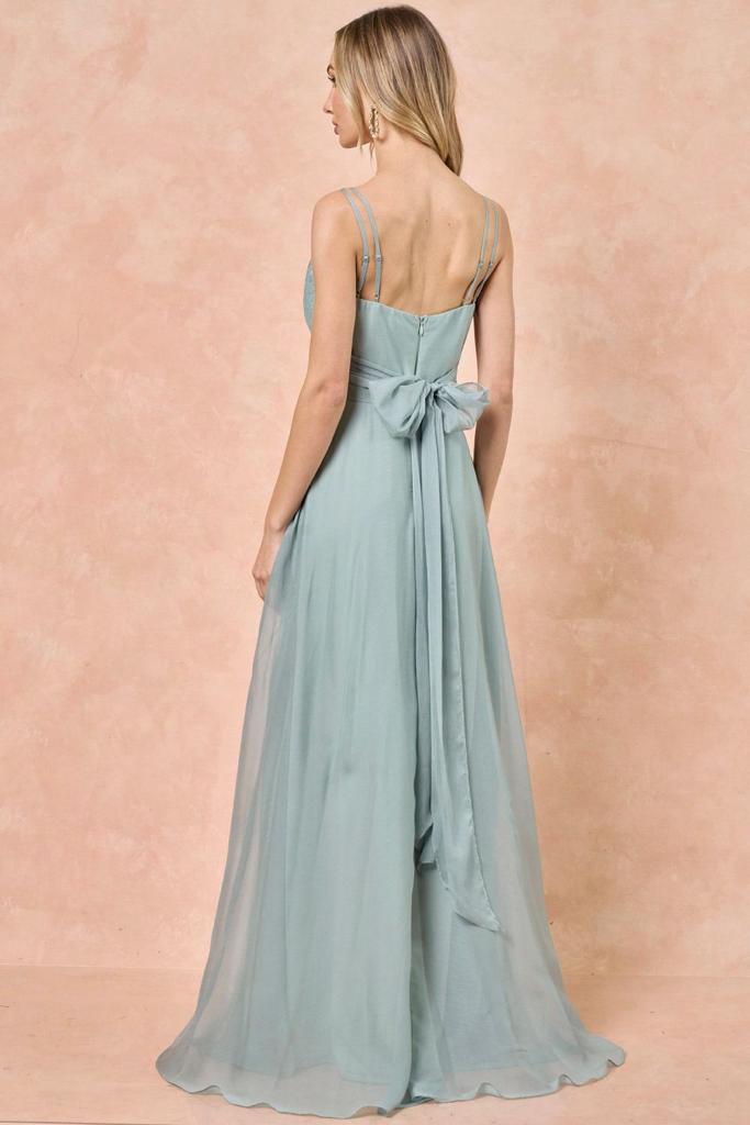 DRESS WITH BOW BACK