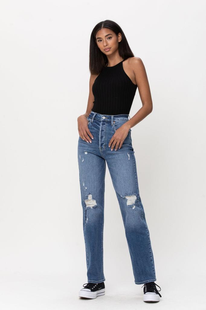 Load image into Gallery viewer, HIGH WAIST JEANS
